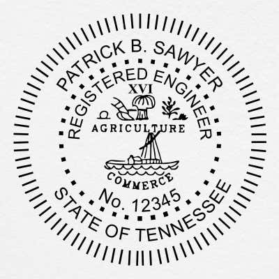 State of Tennessee Engineer Seal - alternate view