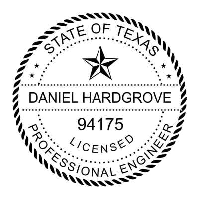 State of Texas Engineer Seal