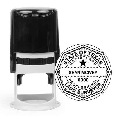 Texas Land Surveyor Seal - alternate view