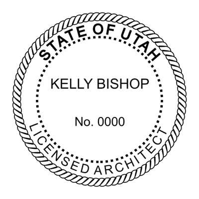 A close-up of the State of Utah Architect Seal
