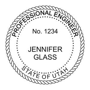 A close-up of the State of State of Utah Engineer Seal
