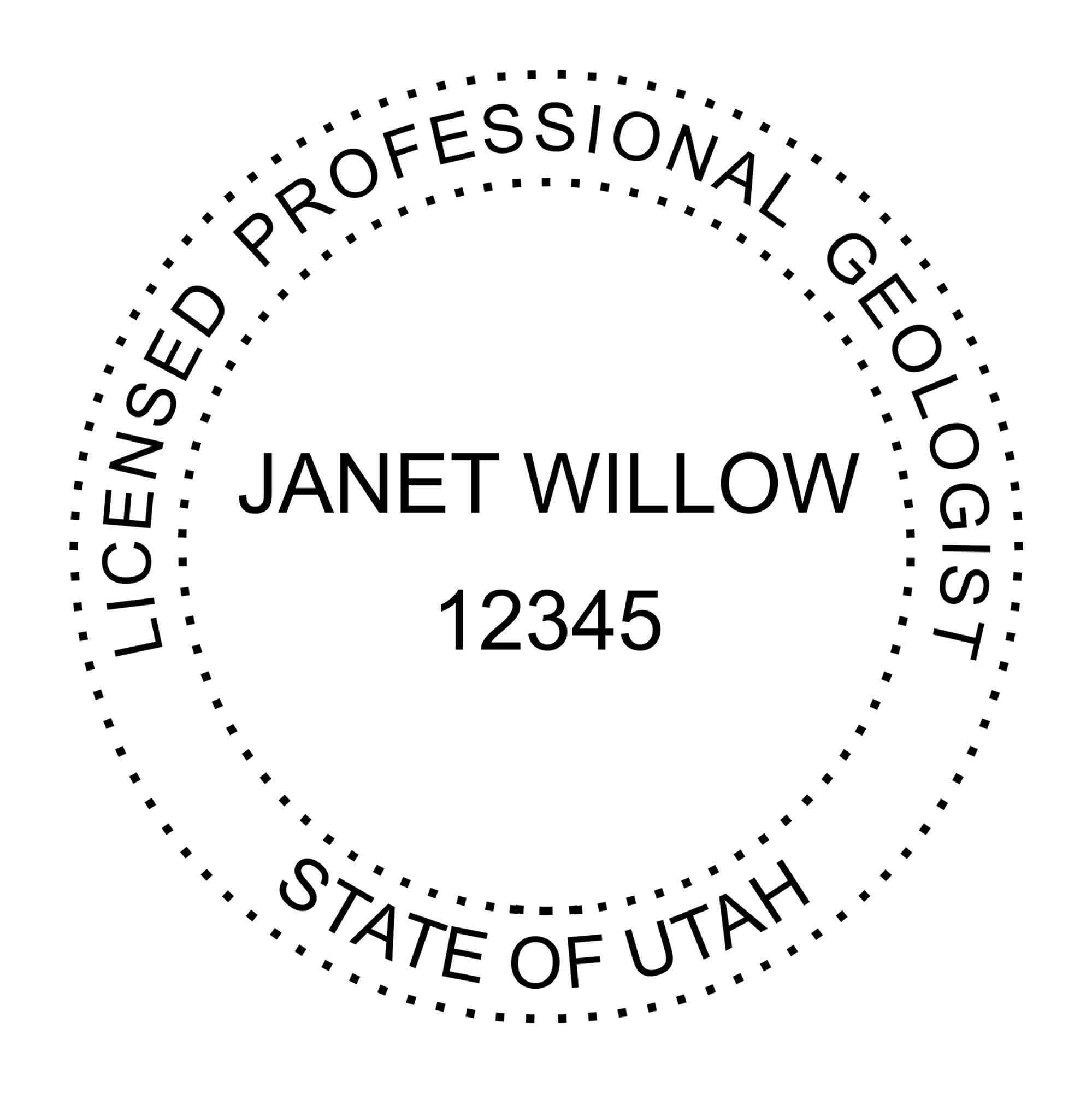 A close-up of the State of Utah Geologist Seal