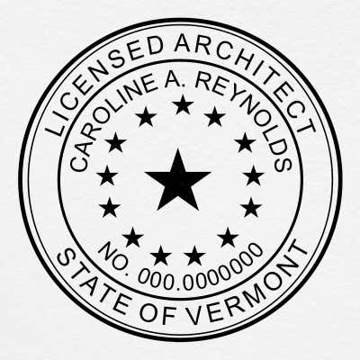State of Vermont Architect Seal - alternate view