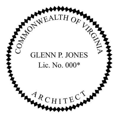 State of Virginia Architect Seal - alternate view