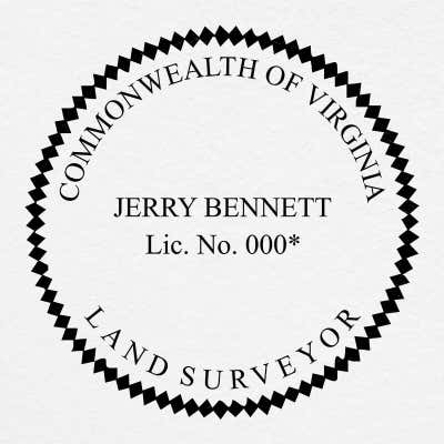 Virginia Land Surveyor Seal - alternate view