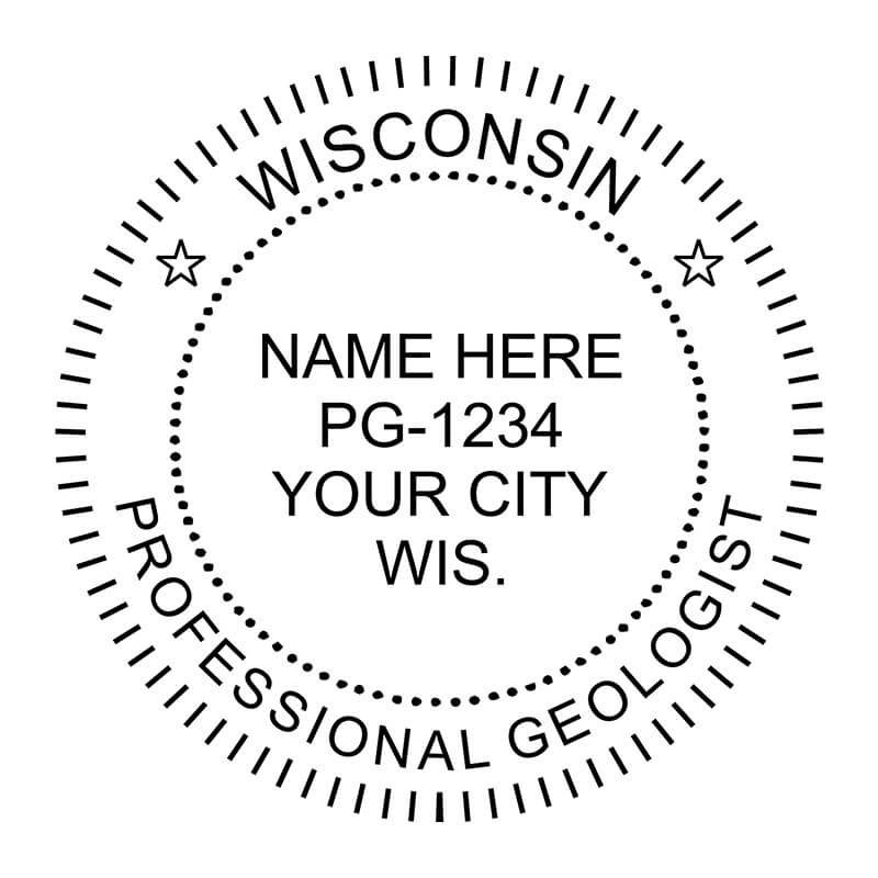 A close-up of the State of Wisconsin Geologist Seal