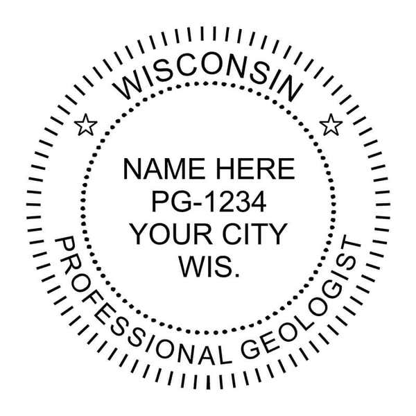 A close-up of the State of Wisconsin Geologist Seal