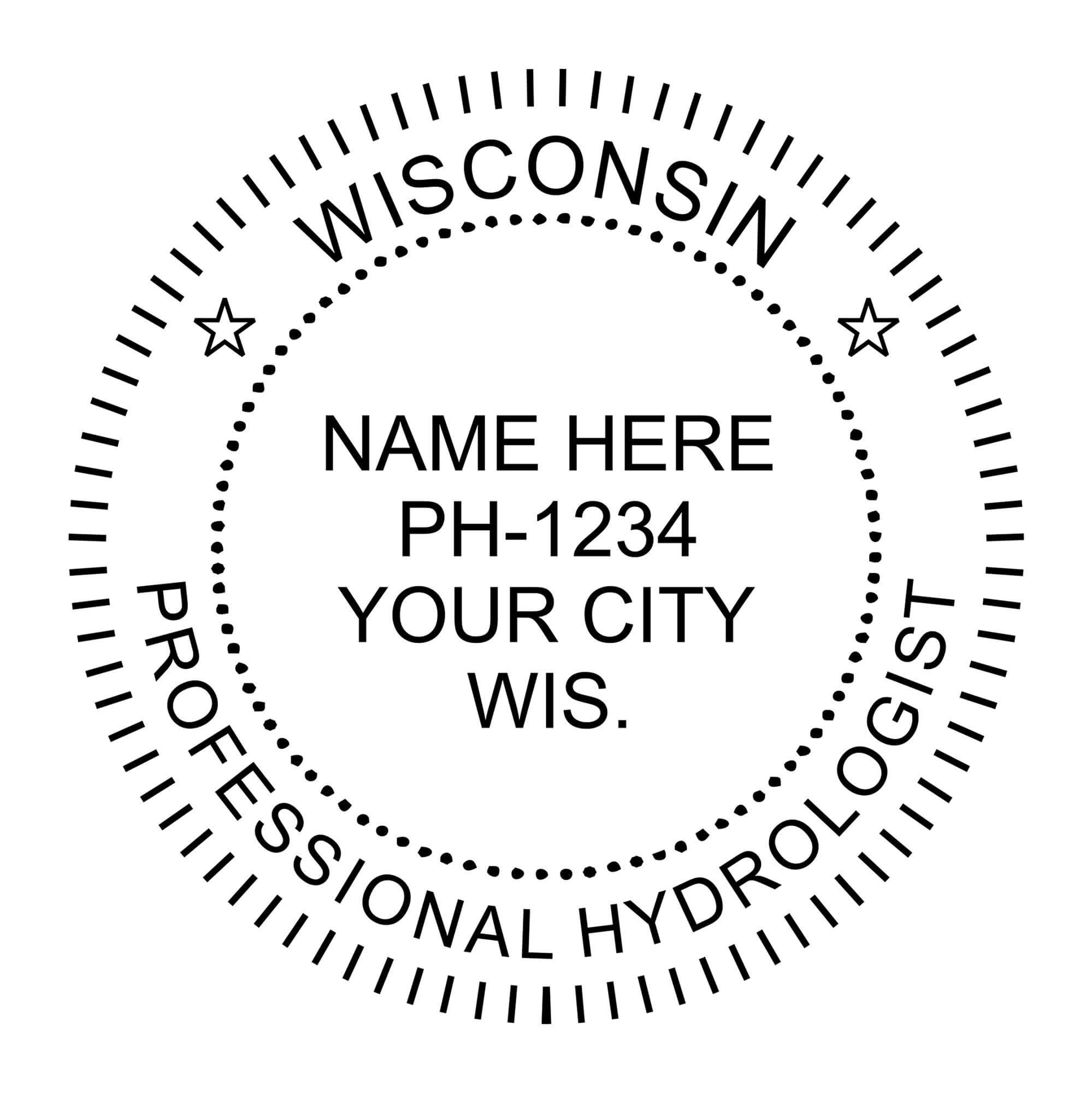 A close-up of the State of Wisconsin Hydrologist Seal