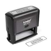Rectangular Custom Self-Inking Stamp, 1" x 3-1/4", with Personalized Text, Logo or Art by Trodat (Model 4925, Multiple Ink Colors)