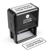 Rectangular Custom Self-Inking Stamp, 1-1/2" x 3", with Personalized Text, Logo or Art by Trodat (Model 4926, Multiple Ink Colors)