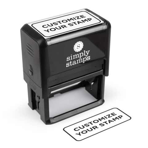 Rectangular Custom Self-Inking Stamp, 1-1/2" x 3", with Personalized Text, Logo or Art by Trodat (Model 4926, Multiple Ink Colors)