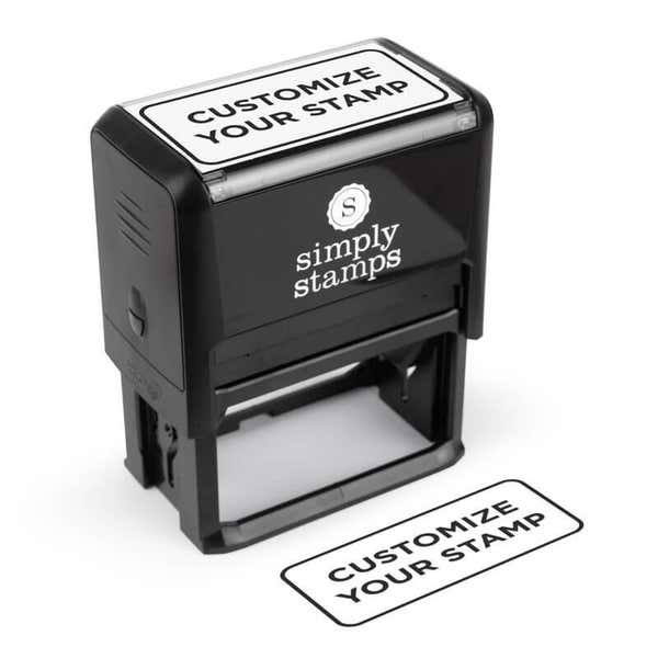 Rectangular Custom Self-Inking Stamp, 1-1/2" x 3", with Personalized Text, Logo or Art by Trodat (Model 4926, Multiple Ink Colors)
