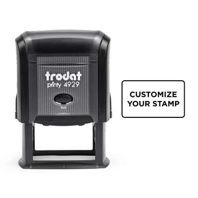 Trodat Self Inking 4929 with black ink imprint example