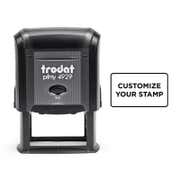 Rectangular Custom Self-Inking Stamp, 1-3/16" x 2", with Personalized Text, Logo, or Art by Trodat (Model 4929, Multiple Ink Colors)