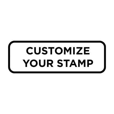 Custom Self-Inking Stamp, 3/8" x 1", with Personalized Text, Logo or Art (Trodat Printy 4910, 7 ink colors) - alternate view