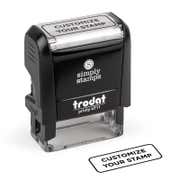 Rectangular Custom Self-Inking Stamp, 9/16" x 1-1/2", with Personalized Text, Logo or Art (Trodat Printy 4911, 7 ink colors)