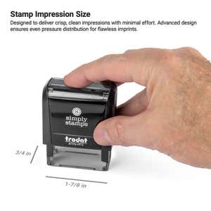 Stamp impression side for the Trodat 4912 custom rubber stamp