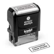 Custom Self-Inking Stamp, 3/4" x 1-7/8", Personalized Text, Logo or Art (Trodat Printy 4912, 7 ink colors)