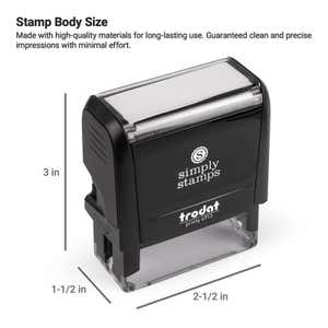 Stamp body size for the Trodat 4913 with body size 3" x 2.5" x 1.5"