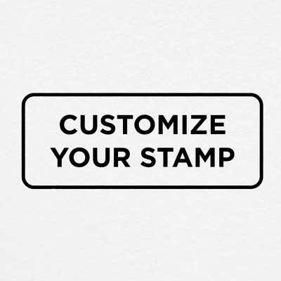 Rectangular Custom Self-Inking Stamp, 1" x 2-1/2", with Personalized Text, Logo or Art (Trodat Printy 4914, 7 ink colors) - alternate view