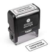 Rectangular Custom Self-Inking Stamp, 1" x 2-1/2", with Personalized Text, Logo or Art (Trodat Printy 4914, 7 ink colors)