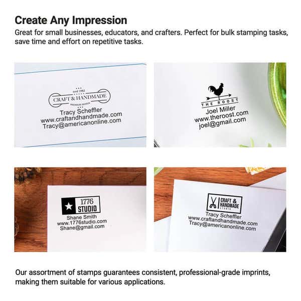 Examples of how customers have used their custom stamp