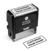 Custom Self-Inking Stamp, 1" x 2-3/4", with Personalized Text, Logo or Art (Trodat Printy 4915, 7 ink colors)