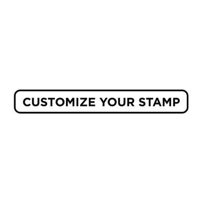 Rectangular Custom Self-Inking Stamp, 3/8" x 2-3/4", with Personalized Text, Logo or Art by Trodat (Model 4916, Multiple Ink Colors) - alternate view