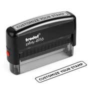Rectangular Custom Self-Inking Stamp, 3/8" x 2-3/4", with Personalized Text, Logo or Art by Trodat (Model 4916, Multiple Ink Colors)