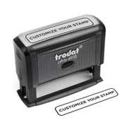 Rectangular Custom Self-Inking Stamp, 5/8" x 3", with Personalized Text, Logo or Art by Trodat (Model 4918, Multiple Ink Colors)