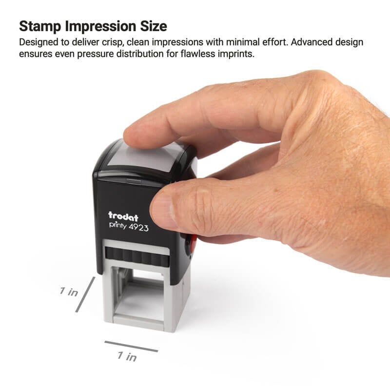 Impression size for the Trodat 4923