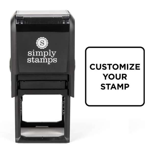 Square Custom Self-Inking Stamp, 1-5/8" x 1-5/8", with Personalized Text, Logo or Art by Trodat (Model 4924, Multiple Ink Colors)