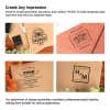 4 examples on how customers have customized their stamp for a business and personal use. 