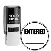 ENTERED Round Border Stock Stamp