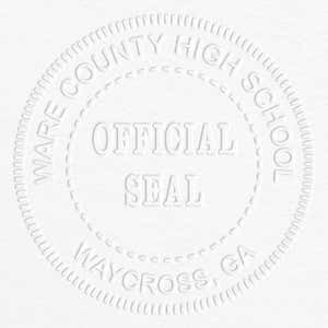 Raised impression on grey paper from the Custom Official Seal