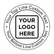 Custom Round Rubber Logo Stamp
