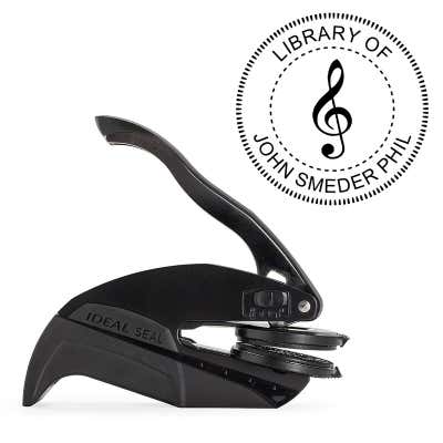 Treble Clef Book Embosser - alternate view