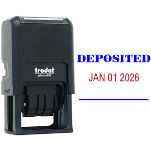 DEPOSITED Dater Mobile Deposit Rubber Stamp Body and Design
