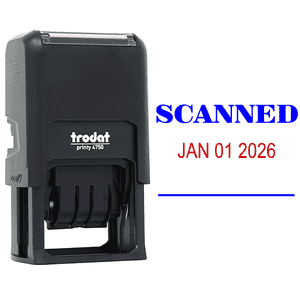 SCANNED Dater Mobile Deposit Rubber Stamp Body and Design