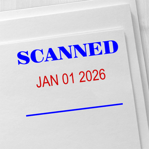 SCANNED Dater Mobile Deposit Rubber Stamp Imprint Example