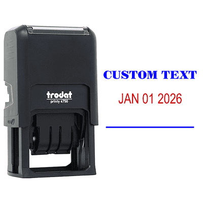 Custom 1 Line Mobile Check Deposit Date Stamp - alternate view