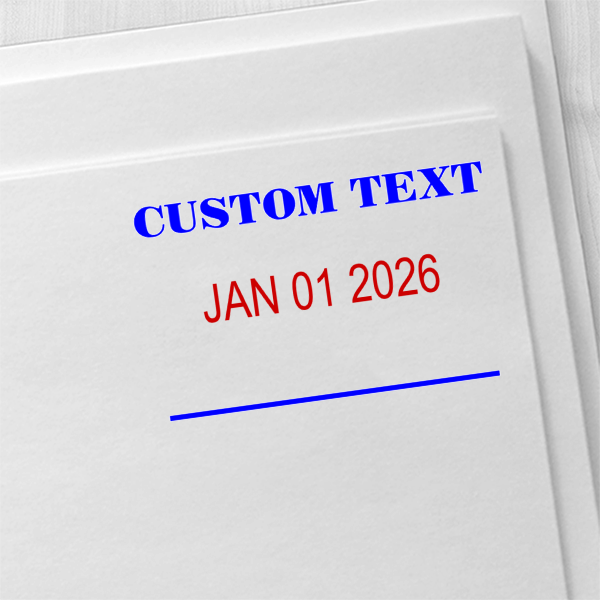 Custom 1 Line Dater Mobile Check Deposit Rubber Stamp Imprint Example