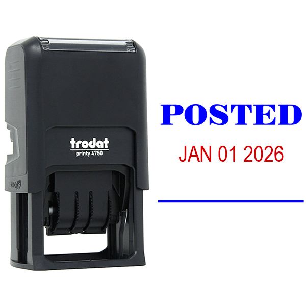 POSTED Dater Mobile Check Deposit Rubber Stamp Body and Design