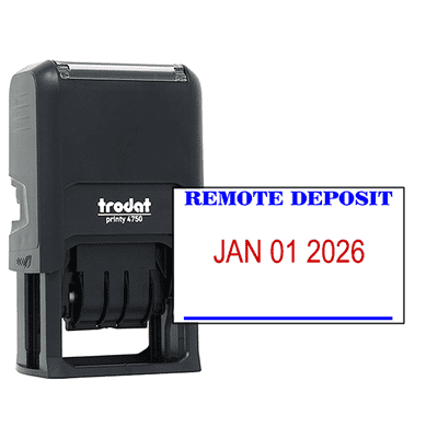 REMOTE DEPOSIT Dater Mobile Check Deposit Rubber Stamp