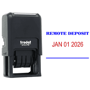 REMOTE DEPOSIT Dater Mobile Check Deposit Rubber Stamp Body and Design
