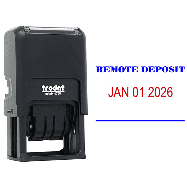 MOBILE DEPOSIT Dater Mobile Check Deposit Rubber Stamp Body and Design