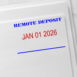 MOBILE DEPOSIT Dater Mobile Check Deposit Rubber Stamp Imprint Example