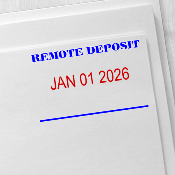 MOBILE DEPOSIT Dater Mobile Check Deposit Rubber Stamp Imprint Example