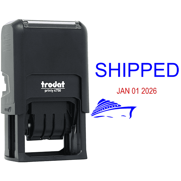 Shipped Ship Dater Stamp Body and Design