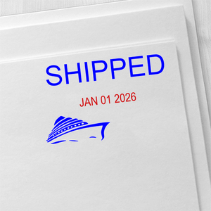 Shipped Ship Dater Stamp Imprint Example